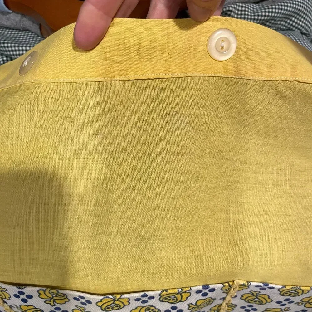 Cute buttercup vintage 50s-60s floral retro tie waist apron kitchen pockets